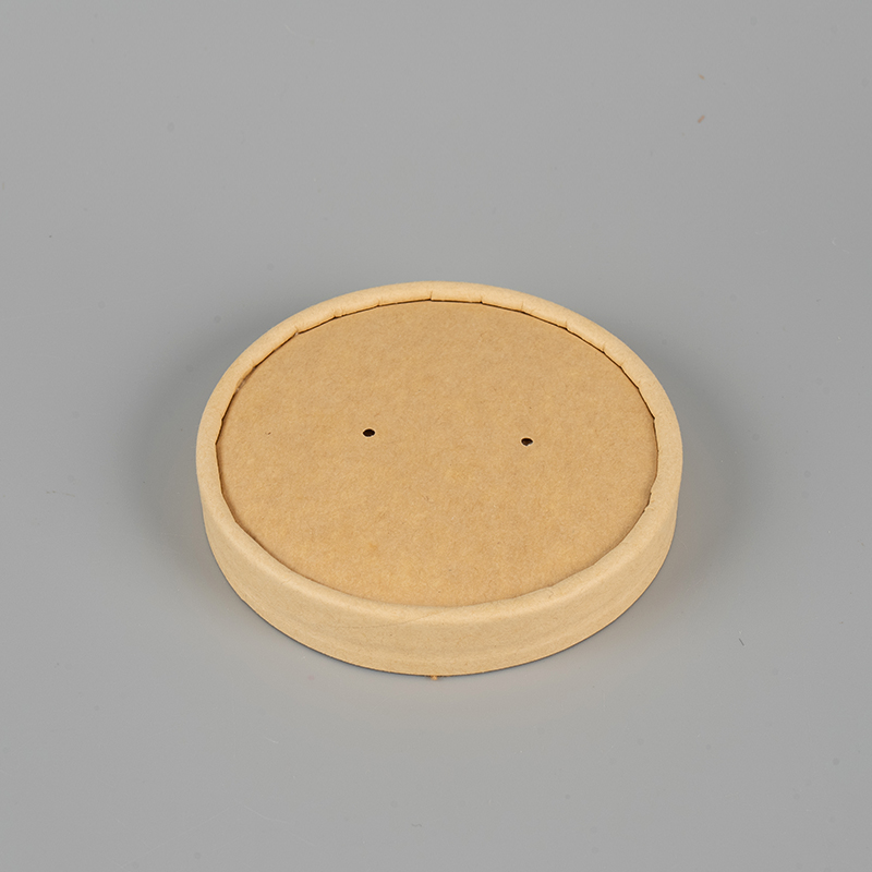 Einweg -Kraftpapier -Suppenbecherdeckel